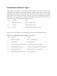 If i were ricky, i would hit that boy. Conditional Sentence Type 1 2 3 Kalimat Linguistik Aturan