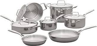 Black And White Pots And Pans Amazing Offer On Stone Beam Tri Ply Stainless Steel Kitchen Cookware Set Pots Pans 12 Piece Online In 2020 Cookware Set Kitchen Cookware Sets Stainless Steel Kitchen