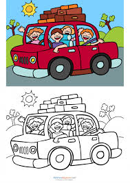 That will edit the distress for kids as they wait. Match Up Coloring Pages Road Trip Kidspressmagazine Com