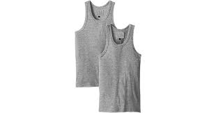 Levi S 300 Series 2 Pack Cotton Ribbed Tank Top In Gray For Men Lyst