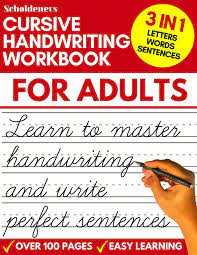 Cursive writing for beginners | writing cursive alphabets : Cursive Handwriting Workbook For Adults Learn Cursive Writing For Adults Adult Cursive Handwriting Workbook Scholdeners 9798642002759 Amazon Com Books