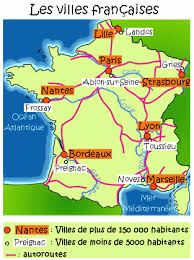 Carte du relief de la france en 3d. Les Activites Urbaines Maxicours