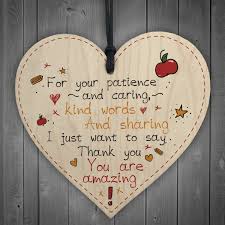 Leaving Nursery Wooden Heart Teacher Preschool Thankyou Gifts Thank a teacher with a thank you note or gift! red ocean