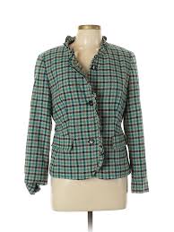 Details About Talbots Women Green Blazer 14 Petite