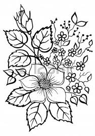 Black And White Flower Outline Images Beautiful Flower Arrangement A Black Outline On A White Background Flower Drawing Flower Coloring Pages Flower Outline