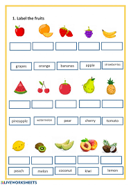 Fruits Interactive Worksheet Fruits For Kids Fruit Elementary Spanish