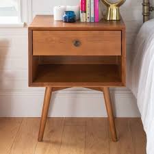 Two full sized drawers provide ample room for all your bedside necessities and the open shelf is perfect for anything you need easy access to. Mid Century Modern Nightstands Bedside Tables Target