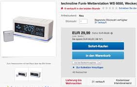 Technoline Ws 6850 Wetterstation Wetterstationen Wetter Haus Und Garten