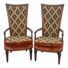 Mid Century Statesville Chair Company Square High Back Chairs A Pair Image 1 Of 5 Chair High Back Chairs Side Chairs