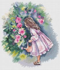 Cross Stitch Pattern Rose Garden Digital Pdf File In 2020 Cross Stitch Patterns Cross Stitch Stitch Patterns