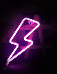Led Neon Sign Pink Lightning Bolt Neon Led Sign Lightning Etsy Neon Signs Neon Sign Bedroom Pink Neon Sign