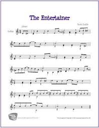 Mainly just right hand melody and single left hand notes. The Entertainer From The Sting Easy Guitar Sheet Music Sheet Music Guitar Sheet Music Free Sheet Music