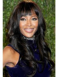 Curly bangs are one of the coolest trends of the season and pack a whole lot of attitude into one do. Long Black Curly Hair Wig With Blunt Bangs African American Wigs