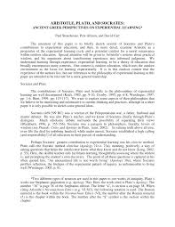 Maybe you would like to learn more about one of these? Pdf Aristotle Plato And Socrates Ancient Greek Perspectives On Experiential Learning