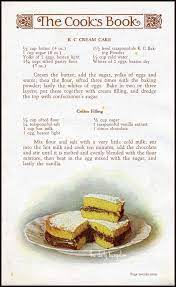 Cream Cake 1930 S Recipe Retro Recipes 1930s Recipe Cooking Recipes
