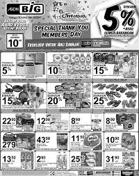 4x aeon member points for aeon big store spend every 10th of the month, 2x for aeon big store spend every other day & 1x for other spend. Aeon Big Special Thank You Member Day Promotion 10 December 2017
