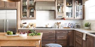 Wood base cabinets will easily support any type of countertop material, including stone (granite, slate, marble). How To Choose Cabinet Materials For Your Kitchen Better Homes Gardens