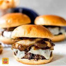 4 cups button mushrooms, chopped 1 can, 400g beans, any kind 1 onion, diced 1/4 cup fresh parsley, chopped 2 garlic cloves, crushed 4 tbsps breadcrumbs; Best Mushroom Swiss Burger Recipe Sunday Supper Movement