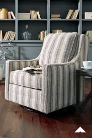 Kambria Ivory Black Swivel Glider Accent Chair By Ashley Furniture Crisp And Cool But Not Wit Accent Chairs Accent Chairs For Living Room Stripe Accent Chair