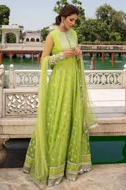 Buy Net Embroidered Anarkali Suit In Light Green Colour Online Lstv03967 Andaaz Fashion Frock For Women Pakistani Wedding Dresses Anarkali Suits