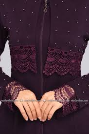 Moda Selvim Gupur Ve Incili Ferace 2111ms212 S Mor Moda Abaya Modasi Elbise