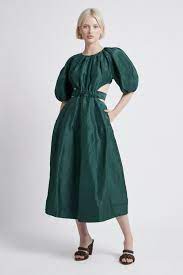 Aje Mimosa Dress Emerald All The Dresses