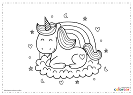 Dibujos Para Colorear De Unicornios Y Arcoiris