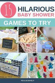 15 Hilarious Baby Shower Games Baby Shower Funny Funny Baby Shower Games Simple Baby Shower