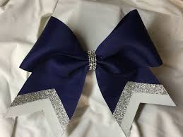 Navy Blue White And Silver Cheer Bow Cheer Bows Blue Cheer Blue Hair Bows