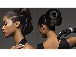 Chic High Chignon Wedding Hairstyle On African American Bride Coiffure Mariage Coiffure Coiffures De Filles Noires