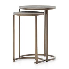 Keya Antique Brass Nesting Accent Tables Reviews Crate And Barrel Nesting Accent Tables Nesting Tables Vintage Furniture