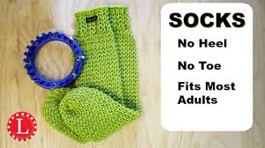 The kb sock loom is completely adjustable. Easy Loom Knit Socks No Heel No Toe No Folded Cuff Loomahat Knitting Loom Socks Round Loom Knitting Loom Knitting Projects