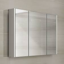 900mm Gloss White Triple Door Mirror Cabinet Mirror Cabinets Bathroom Wall Cabinets Bathroom Mirror Cabinet