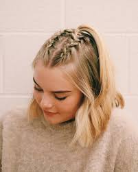 Instead, try this cheat from vlogger create a dutch crown braid on short, tightly coiled hair with this tutorial from vlogger joyce luck. These Gym Hairstyles Will Last You Through Literally Any Workout French Braid Short Hair Braided Bangs Hairstyles Braids For Short Hair