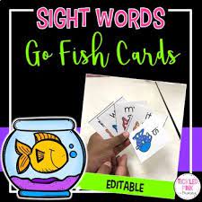 Printable card games for kids to learn english in a fun way: Editable Go Fish Worksheets Teaching Resources Tpt
