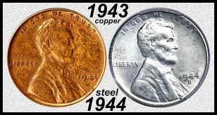 Genuine 1943 Copper Penny 1943 Copper Cent Coin