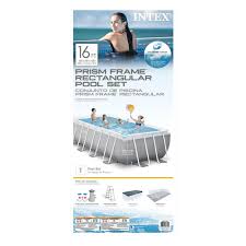 Intex 16 X 42 Prism Frame Rectangular Above Ground Swimming Pool Set Open Box 78257267910 Ebay
