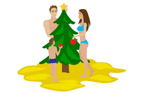 Download People In Swimwear Decorating Christmas Tree On The Beach Svg Cut File By Creative Fabrica Crafts Creative Fabrica SVG Cut Files