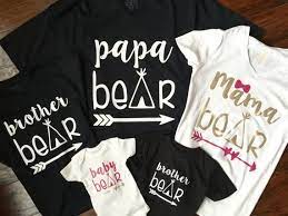 Family T Shirt Decals Mama Bear Papa Bear Baby Bear Brother Bear Sister Bear Mama Bear Papa Bear Baby Bear Mama Bear Papa Bear
