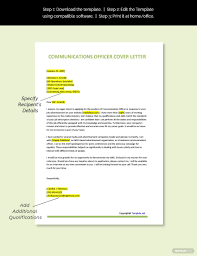 Free Communications Officer Cover Letter Template In 2020 Cover Letter Template Letter Templates Cover Letter Template Free