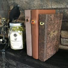 Spooky Halloween Decor Eyeball Spell Book By Craftmenagerieca Pumpkin Halloween Decorations Spooky Halloween Decorations Handmade Halloween Decorations