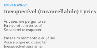 Em7 voce é o que eu quero ter. Inesquecivel Sandy E Junior