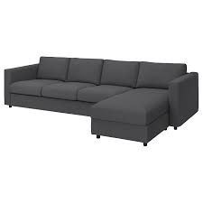 Sofa covers for discontinued ikea kramfors couches bemz. Vimle 4er Sofa Mit Recamiere Hallarp Grau Ikea Deutschland