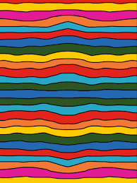 Fun Colors Jewel Tones Rainbow Colorful Red Aqua Blue Green Yellow Orange Pink Digital Design Drawing Nonsymmetric Lines Personalize Beautiful Art Print Wallpaper Collage Background