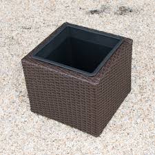 Maybe you would like to learn more about one of these? Sunjoy Wicker Square Outdoor Planter On Sale Overstock 25639623