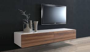 Celia high gloss plasma tv stand with 2 drawer in white and grey. Ikon Matte White Walnut Floating Tv Unit Medium Delux Deco