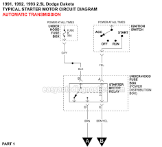 1993 dodge dakota sport 4wd. Part 2 Starter Motor Wiring Diagram 1990 1993 2 5l Dodge Dakota