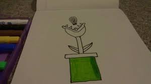 Let's draw with me piranha plant from super mario! How To Draw Piranha Plant From Super Mario Easy To Draw And Color Youtube