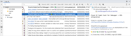 Git リポジトリの変更を調査する Pycharm