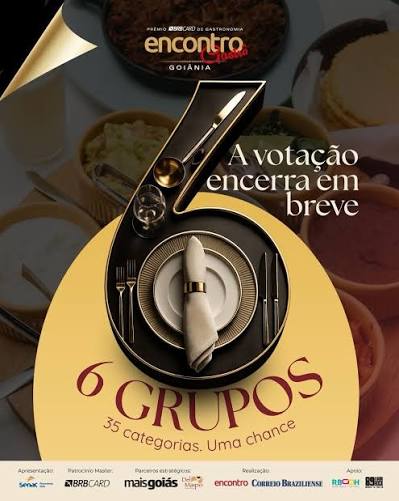 A votação do Prêmio Encontro Gastrô já começou! É quando a cidade para de só comentar e passa a escolher quem realmente se destaca na gastronomia de Brasília. A primeira fase define